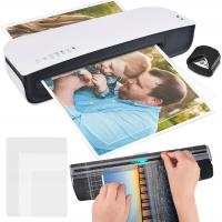 LAMINATOR A4 LAMINARKA ZESTAW + GRATIS 30 FOLII TRYMER ZAOKRĄGLACZ