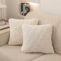 POSZEWKA NA PODUSZKĘ Z BUKLI 45x45 MIĘKKI BARANEK DREAMY BOUCLE TEDDY KREM