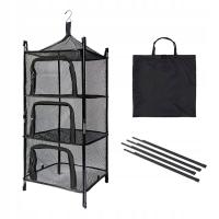 Outdoor Drying Net 4 Layer Portable Hanging black