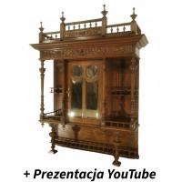 EKLEKTYCZNA NADSTAWA NA KOMODĘ BUFET WITRYNA LITY DĄB