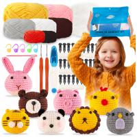 ZESTAW DIY DO SZYDEŁKOWANIA KOMPLETNY WŁÓCZKA SZYDEŁKA AKSESORIA ZWIERZĄTKA