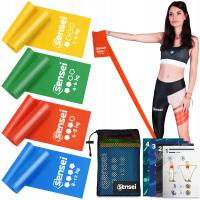 Набор из 4 лент для упражнений, длинные резинки сопротивления 2 м-фитнес, реабилитация