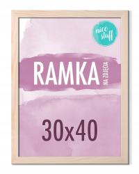 RAMKA 30X40 RAMKA NA ZDJĘCIA 30x40 DREWNIANA do haftu diamentowego RAMKI
