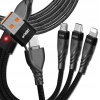 Zestaw kabli USB - USB typ C / microUSB / Lightning Webski