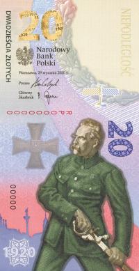 Banknot - 20 złotych 2020 r. - Bitwa Warszawska - Stan UNC