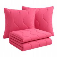 Kołdra wełniana 160x200cm całoroczna + 2x poduszka miękka ciepła pikowana