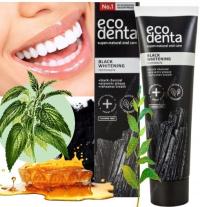 Отбеливающая черная паста с экстрактом угля и зеленого чая