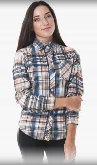 Reis женская рубашка с длинным рукавом в клетку многоцветный KFL - GBEP_S