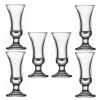 KIELISZKI DO WÓDKI KIELISZKI DO LIKIERU SZKLANE NA NÓŻCE WYSOKIE 28ML