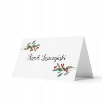 Winietki z imieniem na stoły świąteczne, Jemioła