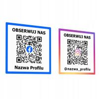 Naklejka z kodem QR 22x22 cm lub 15x15 lub 10x10 lub 7x7 różne wzory #F00U