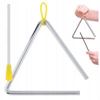TRÓJKĄT INSTRUMENT MUZYCZNY STALOWY METALOWY RYTMIKA PAŁECZKA ISTRUMENTY