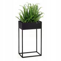 KWIETNIK DONICA STOJACA LOFT CZARNY WYSOKI PROSTOKĄTNY 75x45 cm