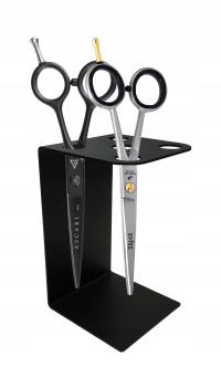 Stojak na nożyczki fryzjerskie solidny wieszak metalowy organizer 5 miejsc