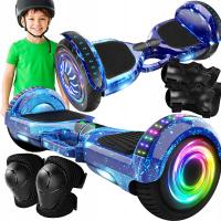 HOVERBOARD DESKOROLKA ELEKTRYCZNA LED DESKA GŁOŚNIKI BT 10' OCHRANIACZE
