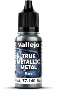 Vallejo 77140 True Metallic Metal 18ml Obsidian Black