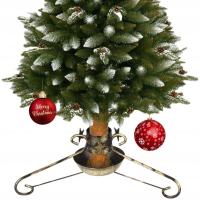 STOJAK CHOINKOWY POD CHOINKĘ NA CHOINKĘ FI 75 MM DUŻY ZŁOTY ZDOBIONY