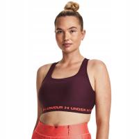 Biustonosz treningowy Under Armour UA Crossback Mid Bra - bordowy