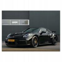 Plakaty 100x70 Czarne Porsche Samochód