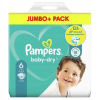 Pampers Baby Dry rozmiar 6 Jumbo Pack 62szt UK