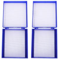 2 SZTUKI ZIELONEGO PUDEŁKA DO PRZECHOWYWANIA SLAJDÓW MIKROSKOPU ABS Z PONUMEROWANYMI GNIAZDAMI