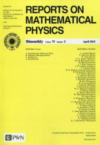 Reports on Mathematical Physics 75/2 2015 Kraj