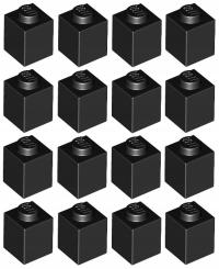 LEGO brick klocek cegła 1x1 czarna 16 szt. 3005