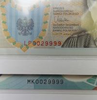 2 Banknoty Legiony i Kopernik Identyczne numery UNC