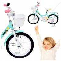 ДЕТСКИЙ ВЕЛОСИПЕД 16 ДЮЙМОВ ВЕЛОСИПЕД ДЛЯ ДЕВОЧКИ КОРЗИНА И НАПРАВЛЯЮЩАЯ БЕСПЛАТНО