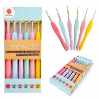 МЯГКИЕ РУЧКИ ДЛЯ ВЯЗАНИЯ КРЮЧКОМ 6 ШТ. СИЛИКОНОВЫЕ ЭРГОНОМИЧНЫЕ ДЛЯ ВЯЗАНИЯ КРЮЧКОМ