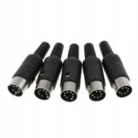 DIN Keyboard Plug Connection Mouse DIY Solder Black, 7 Pin