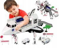 DUŻY ZESTAW Stacja KOSMICZNA Dla Dzieci KOSMOS RAKIETA ROZKŁADANA POJAZDY