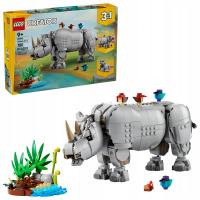 LEGO 31171 Creator 3w1 - Dzikie zwierzęta: dumny nosorożec z ptakami Klocki