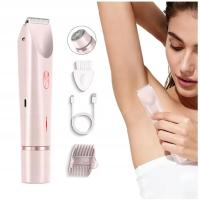 GOLARKA ELEKTRYCZNA DLA KOBIET 2W1 USB BIKINI PACHY NOGI PODWÓJNA GŁOWICA