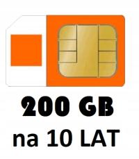 Интернет на карту 200GB Orange Free 10 лет LTE
