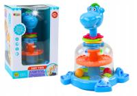 Bączek Z Kulkami Hipopotam Dla Niemowląt Niebieski