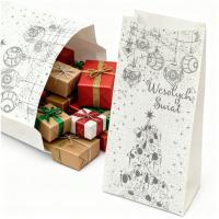 TORBY TOREBKI PAPIEROWE NA PREZENTY Z NADRUKIEM ŚWIĄTECZNE 18x33 100 SZTUK