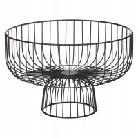 DEKORACYJNY KOSZ MISKA NA OWOCE WARZYWA CZARNY METALOWY 28x19 CM DO KUCHNI