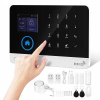 Inteligentny system alarmowy bezpieczeństwa w domu WiFi: ekran dotykowy Bezprzewodowy + domofon głosowy