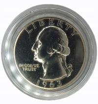 USA - Washington Quarter - 1957-64 Srebro .900 - jakość UNC Proof