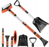 Zestaw Do Odśnieżania Samochodu Auta Szczotka Skrobaczka 2w1 Teleskopowa