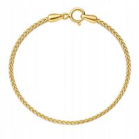 Złota Bransoletka 585 Okazała Żmijka Gładka Linka ZŁOTO