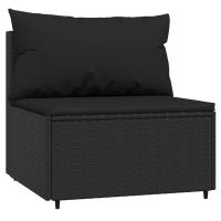 Sofa ogrodowa rattanowa czarna 63x63x57,5cm