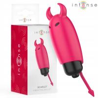 Intense Scarlet - Kompaktowa Wibrująca Kula Silikonowa Czerwona 9,3x2,4 cm