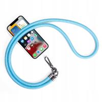 Mobile Phone Lanyard With Patch Sky Blue