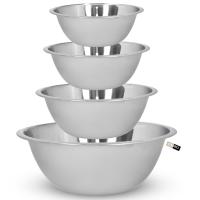 Zestaw misek kuchennych 4 sztuki metalowe na sałatkę 24cm 26cm 28cm 30cm