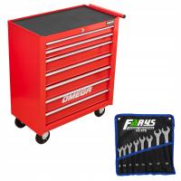 Wózek narzędziowy Farys 7 szuflad czerwony 150 kg