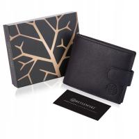 BETLEWSKI мужской кожаный бумажник RFID большой застежкой натуральная кожа