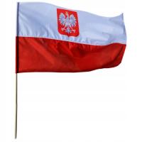Польский флаг с эмблемой 150x90 флаг Польша флаги