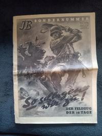 Gazeta niemiecka JB Sondernummer so schlagen wir zu! 1939 Niemcy oryginał